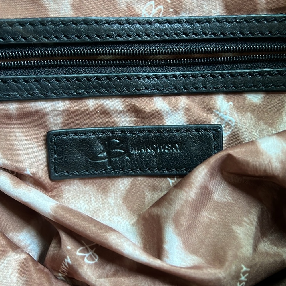 B. Makowski studded black leather shoulder bag - Picture 10 of 17